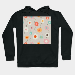 Vintage Daisy Repeat Pattern Hoodie